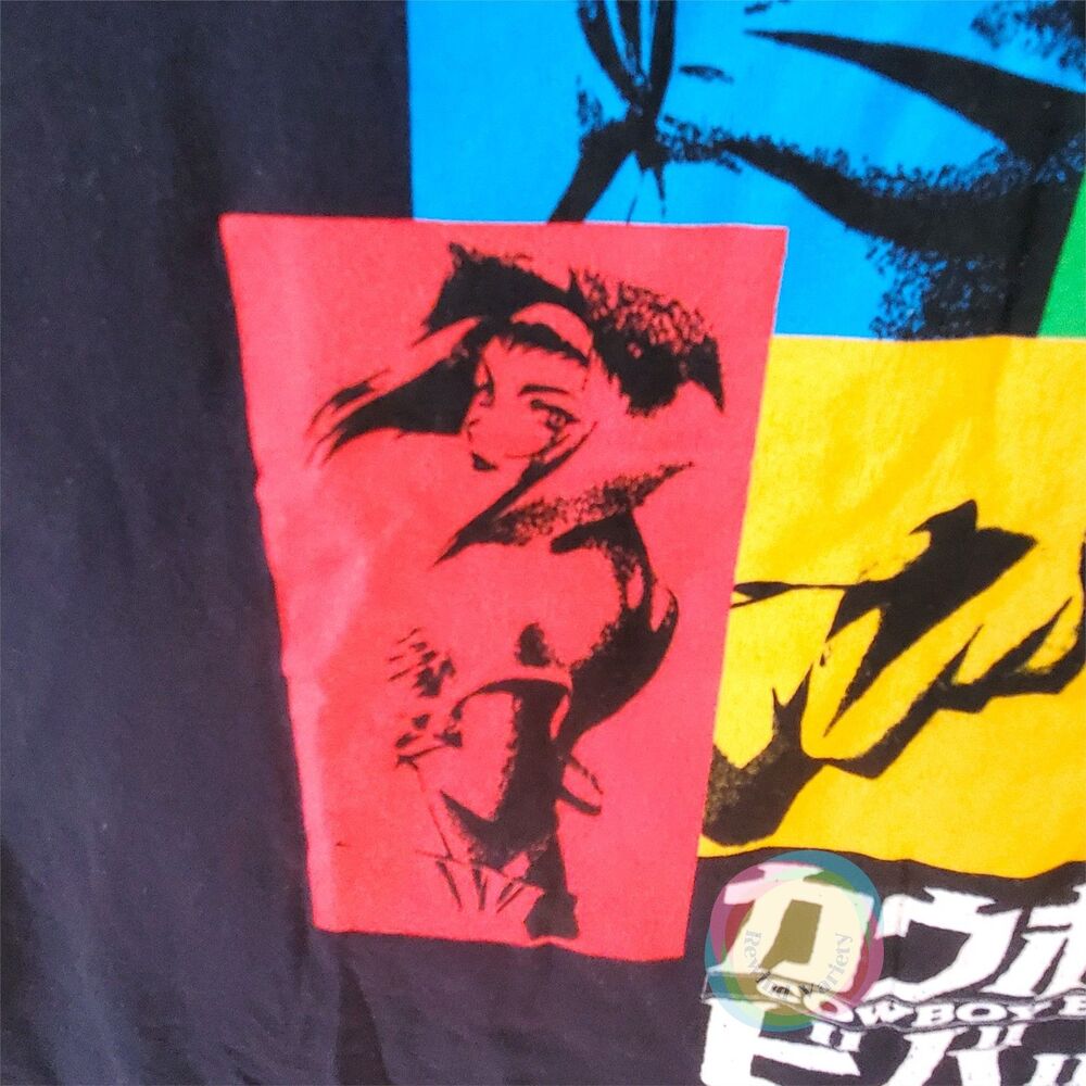Cowboy Bebop Anime Shirt Mens Small Black Spike Faye Jet - Picture 6 of 10